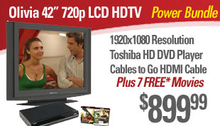 Olevia 242V LCD HDTV, Toshiba HD-A3 HD-DVD Player (Bundle)