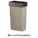 Slim Wastebasket, 23-Gallon, 20"x11"x30", Gray