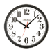 Electric Wall Clock, 14" Diameter, Black Frame/White Face