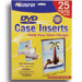 DVD Storage Case Inserts, White, 25 Pack
