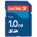 SanDisk 1GB Secure Digital Flash Memory Card