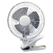 6" Clip-On Fan, 2-Speed, 3-6/11"x2-1/6"x5-2/17", Light Gray