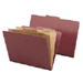 Classification Folder, Two-Pocket, 2/5 Cut, Legal-Size, Red