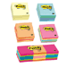 3M Post-it Note Cube, 390 Sheets, 3"x3", Bold Brights