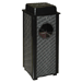 Ash Tray/Trash Receptacle, 2-1/2 Gallon, 10"Sqx27"H, Black