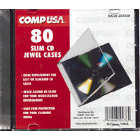 Slim CD Jewel Cases, 80 Pack