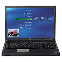 Pavilion dv8305us Notebook, AMD Turion 64 Mobile Technology ML-34 Processor, 512MB RAM, 80GB Hard Drive, 17-inch WXGA+ TFT Display, 8X DVD+/-RW Drive, Windows XP Media Center Edition 2005