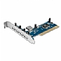 Ultra ULT40127 5 Port Hi-Speed USB 2.0 PCI Card - USB 2.0, 4 External Ports, 1 Internal, Mac & Vista Ready